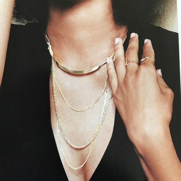 Stella & Dot - Drape Collar Necklace Gold - display piece - Picture 8 of 8